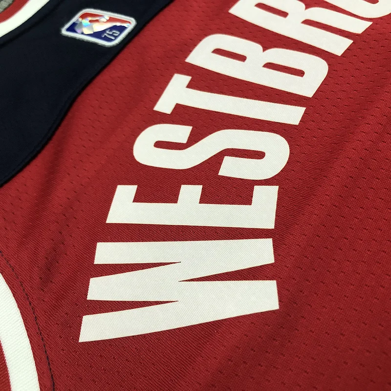 75th anniversary Washington Wizards Basketball Jersey Red #4 WESTBROOK