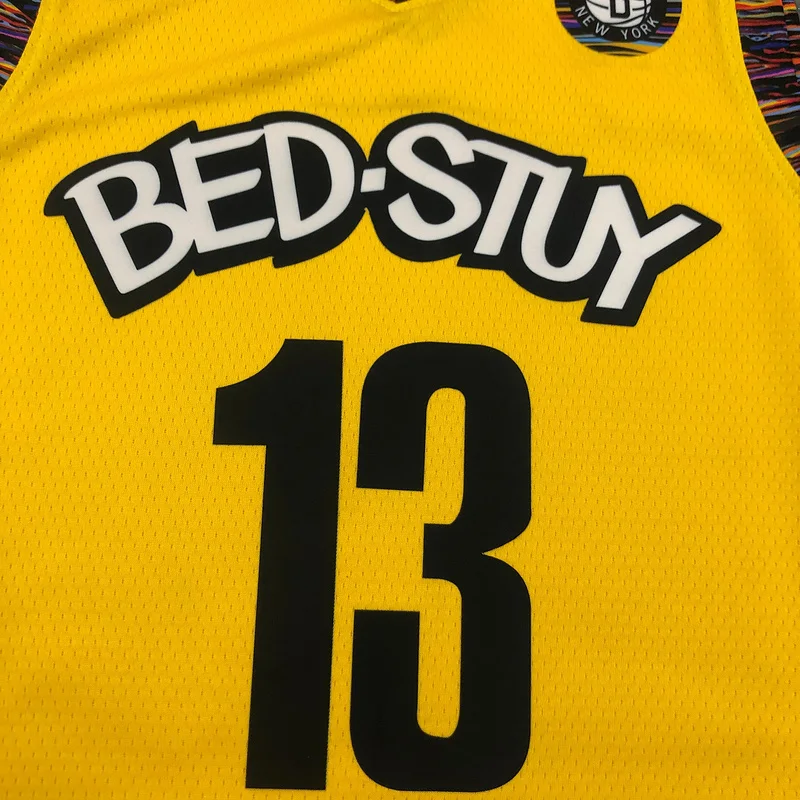 Brooklyn Nets Basketball jersey Commemorative Edition Yellow Camouflage #13 HARDEN