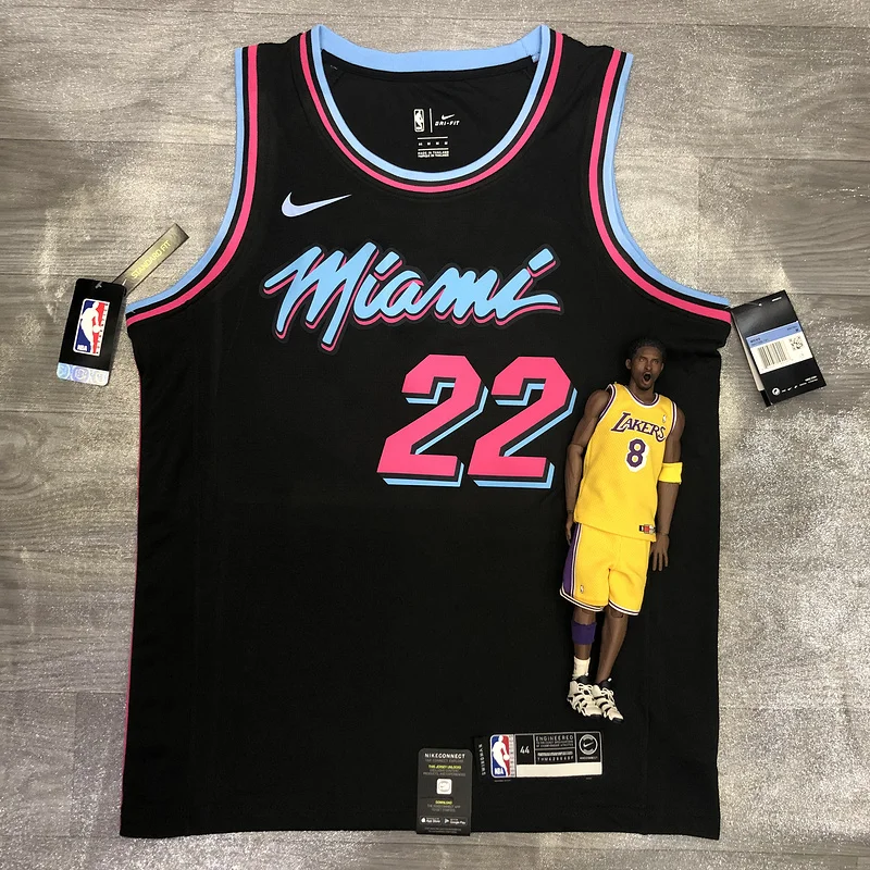 NBA Miami Heat basketball jersey round neck Black #22 BUTLER