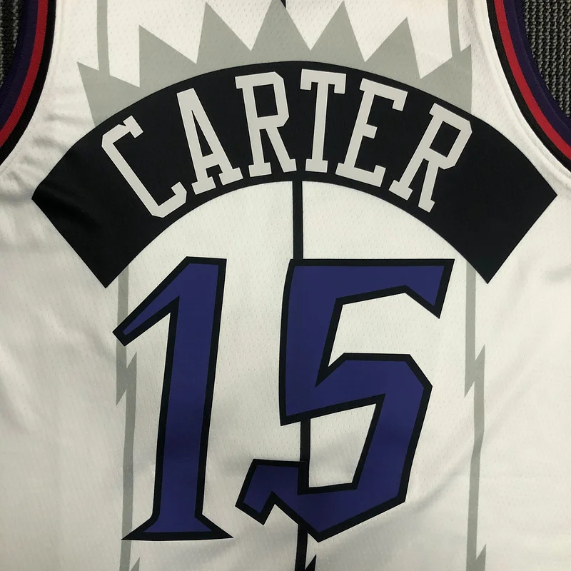 NBA Toronto Raptors Basketball Jersey Retro White #15 CARTER