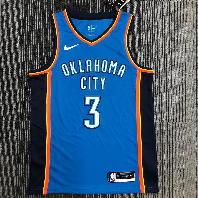 NBA Oklahoma City Thunder Basketball Jersey Blue #3 PAUL