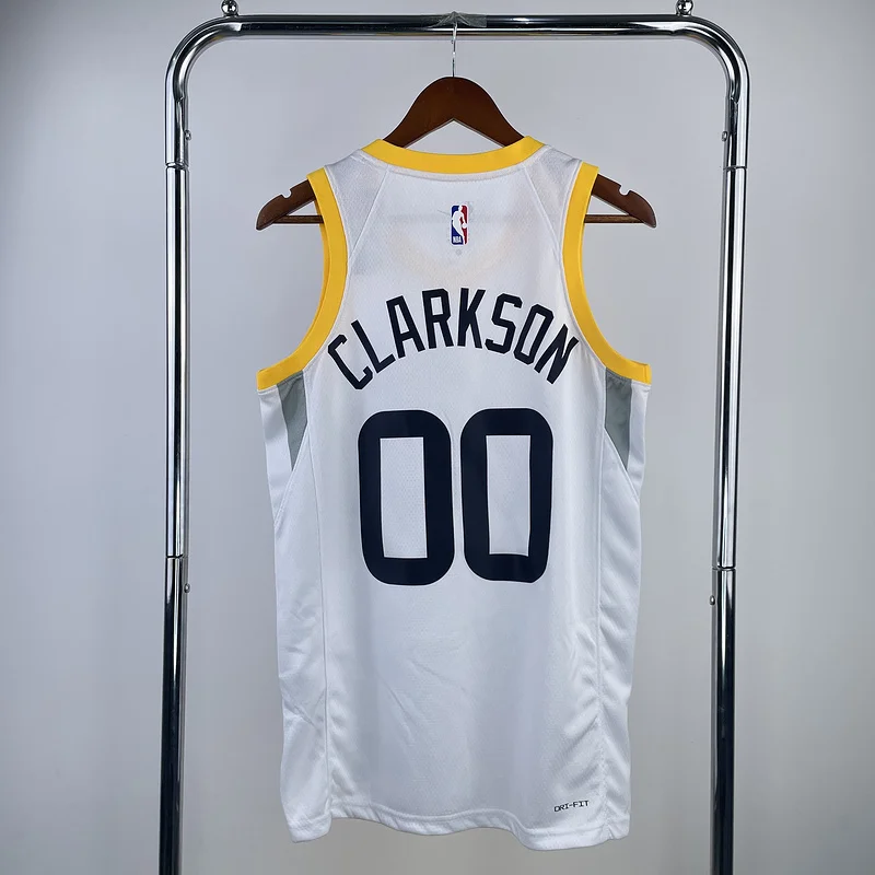 2023 Utah Jazz Basketball Jersey Home White #00 CLARKSON