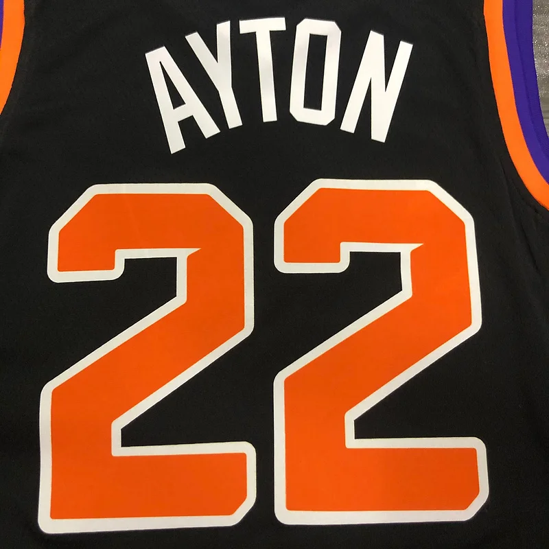 NBA Phoenix Suns Basketball jersey Black #22 AYTON