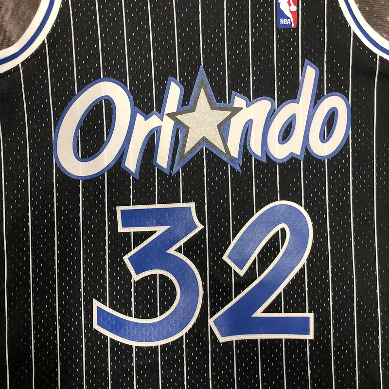 1994 1995 Mitchell Ness Hot Print Retro Orlando Magic Basketball Jersey Black #32 ONEAL