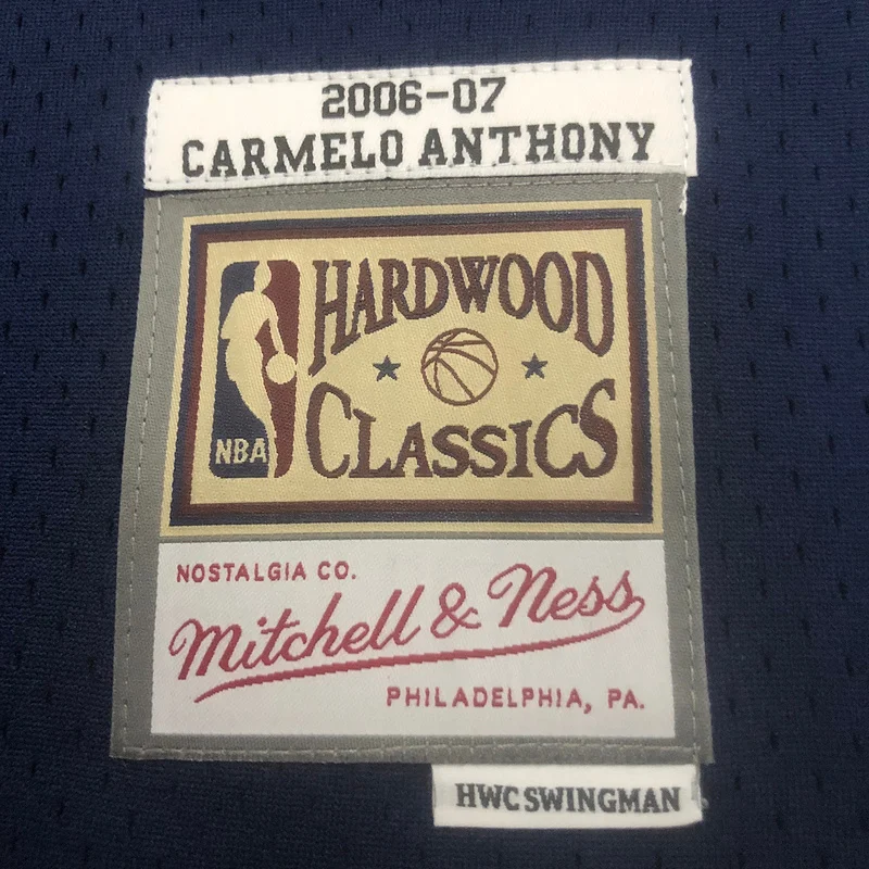 2006 2007 Season Mitchell Ness Hot Print Retro SW NBA Denver Nuggets Basketball jersey Blue #15 ANTHDNY