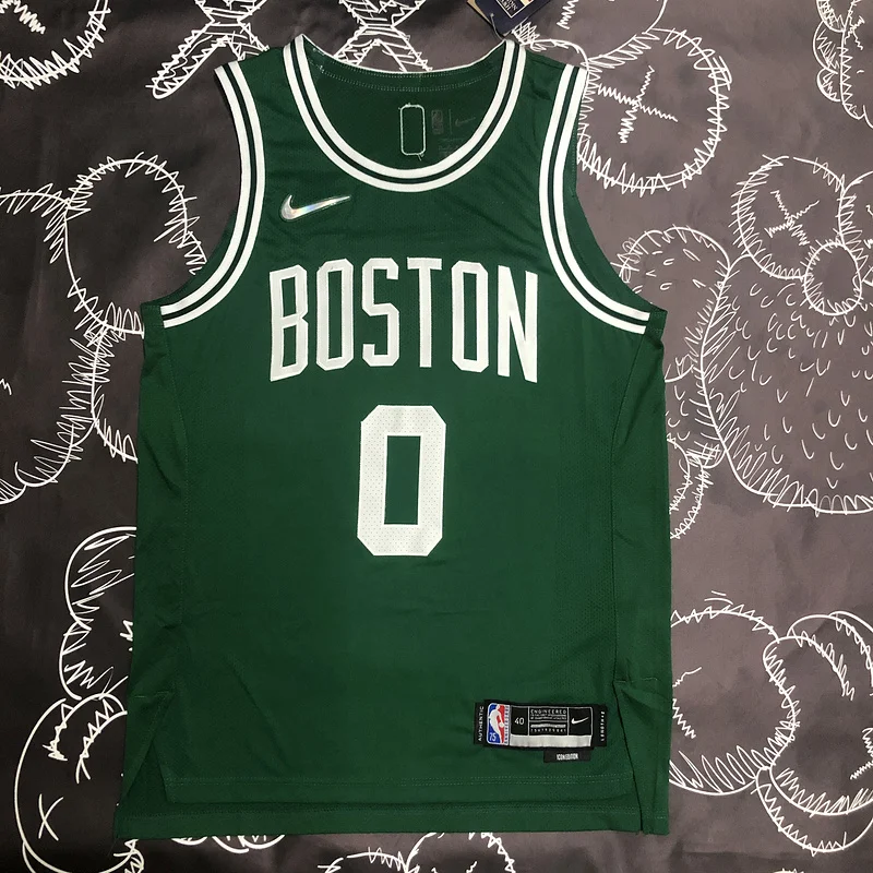 AU Player version NBA Boston Celtics Basketball Jersey Green #0 TATUM