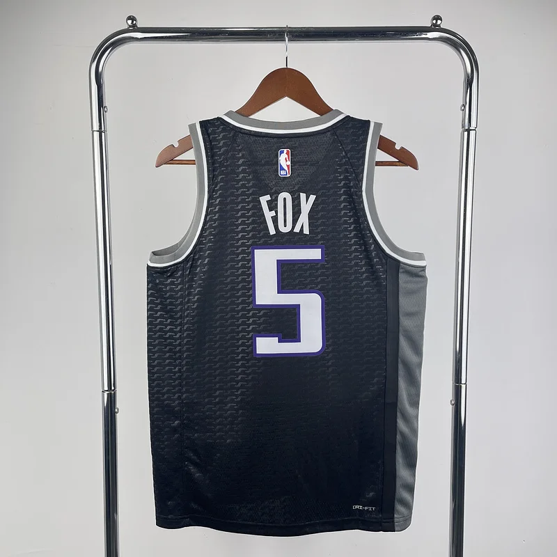 2023 Sacramento Kings Basketball Jersey trapeze limited #5 FOX