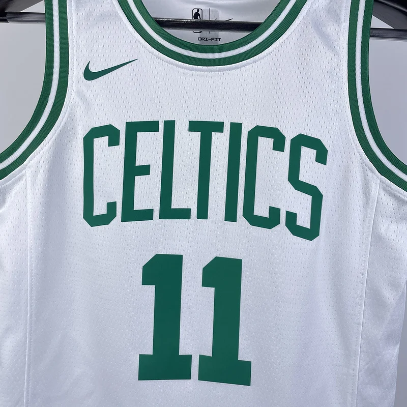 Youth kids Basketball Jersey Boston Celtics White #11 IRVING