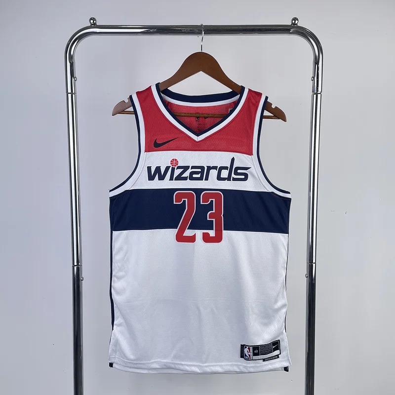 2023  Washington Wizards Basketball Jersey   Home  White  #23    JORDAN