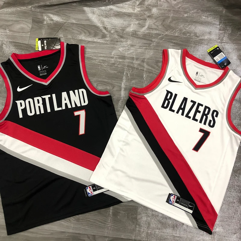 2021 Portland Trail Blazers Basketball Jersey Black #7 ROY