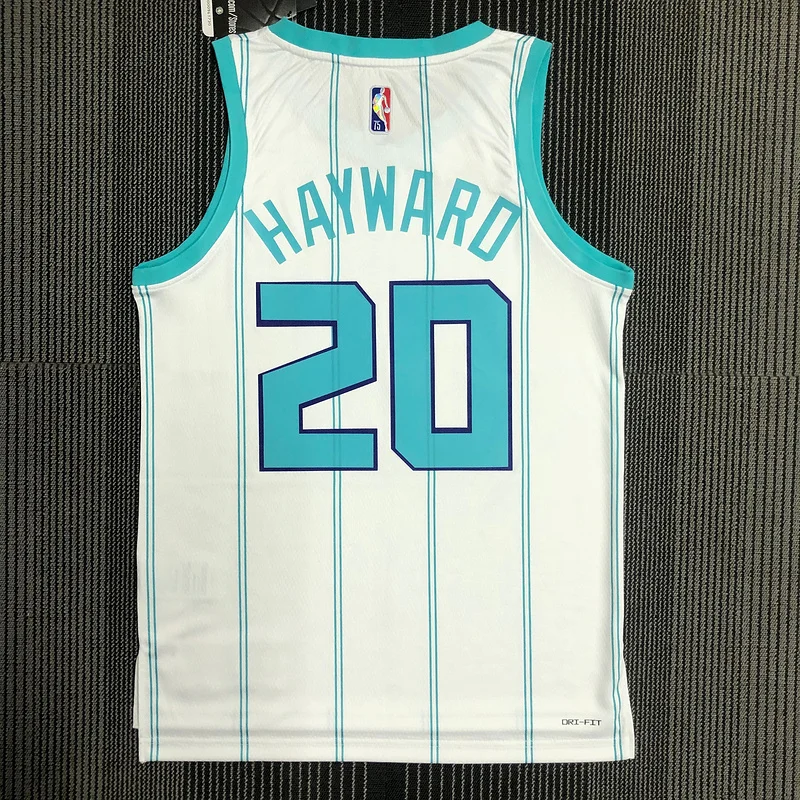 75th anniversary  Charlotte Hornets Basketball Jersey   White  #20  HAYWARD