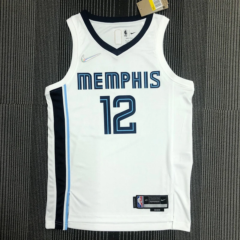 75th anniversary NBA Memphis Grizzlies Basketball Jersey White #12 MORANT