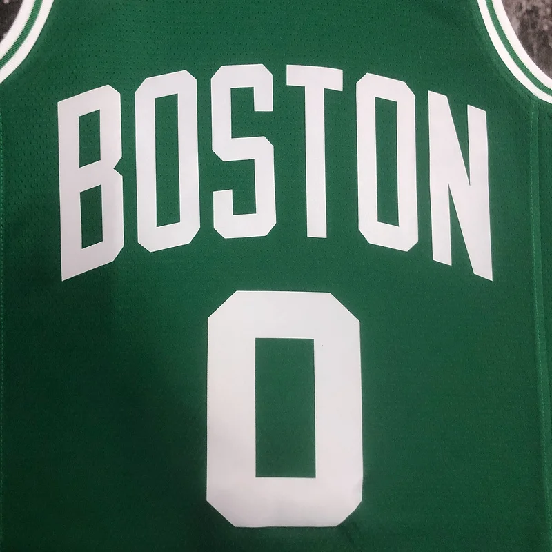 2023 Season NBA Boston Celtics Basketball Jersey Green #0 TATUM