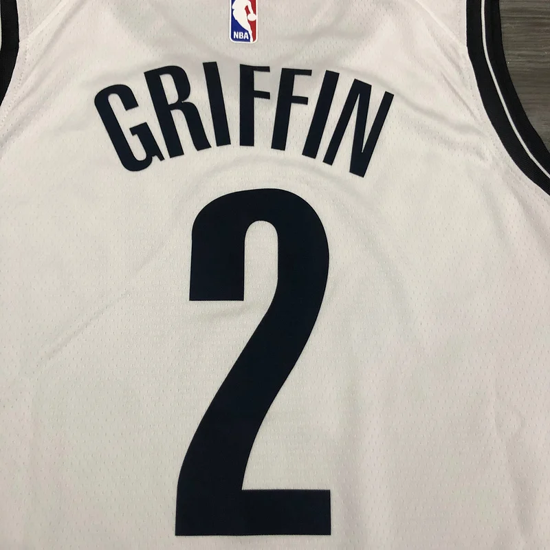 Brooklyn Nets Basketball jersey V-neck  White #2 GRIFFIN