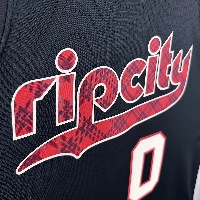 2024  Portland Trail Blazers Basketball Jersey   city version  #0   LILIARD