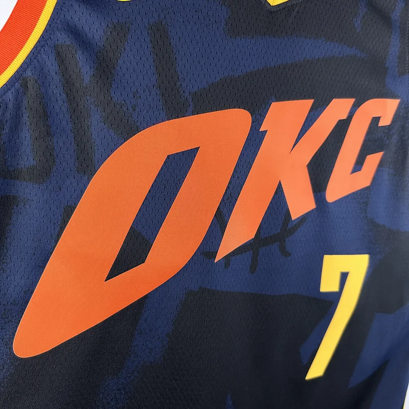 2024 NBA Oklahoma City Thunder Basketball Jersey city version #7 HOLMGREN