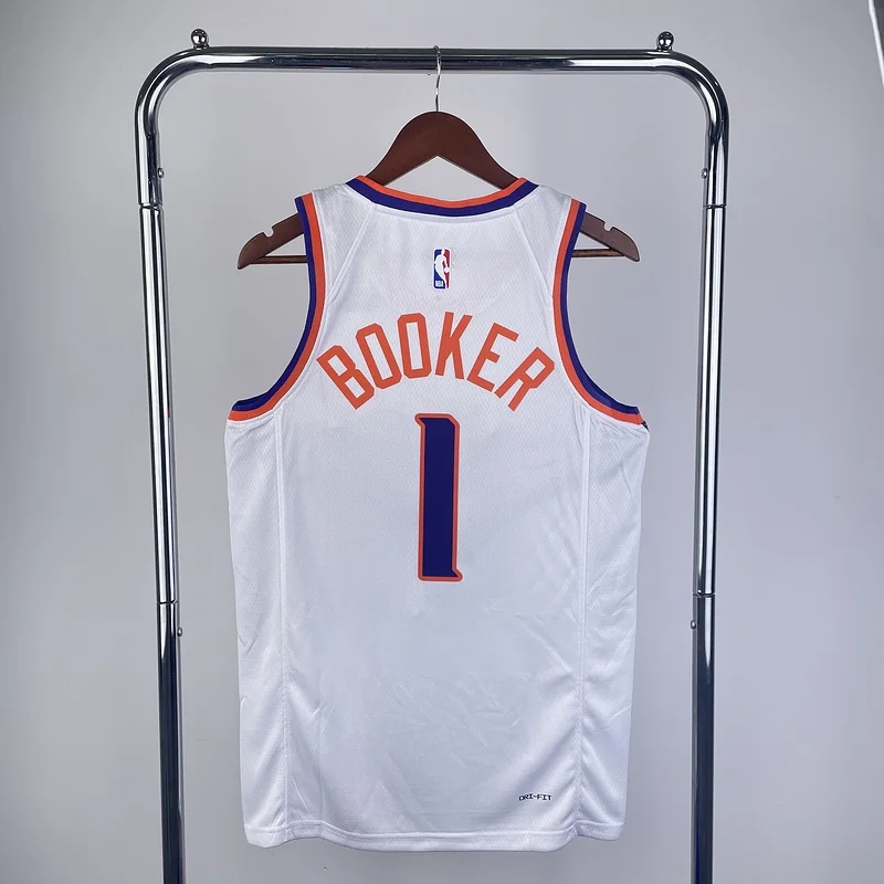 2023 Season NBA Phoenix Suns Basketball jersey White #1 BOOKER