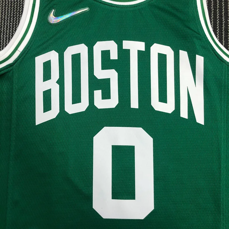 75th anniversary NBA Boston Celtics Basketball Jersey Green #0 TATUM