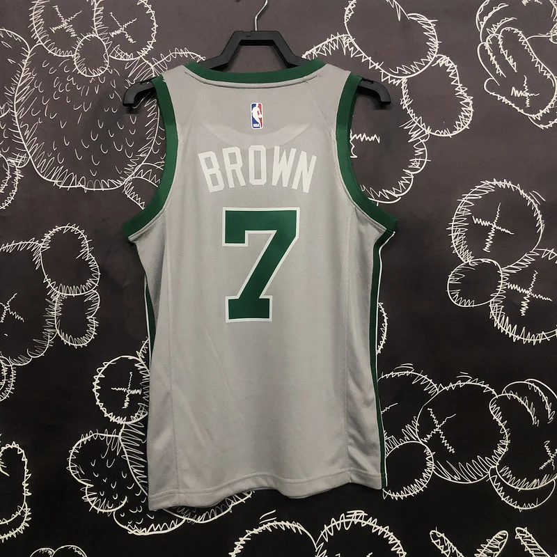 NBA Boston Celtics Basketball Jersey Gray #7 BROWN