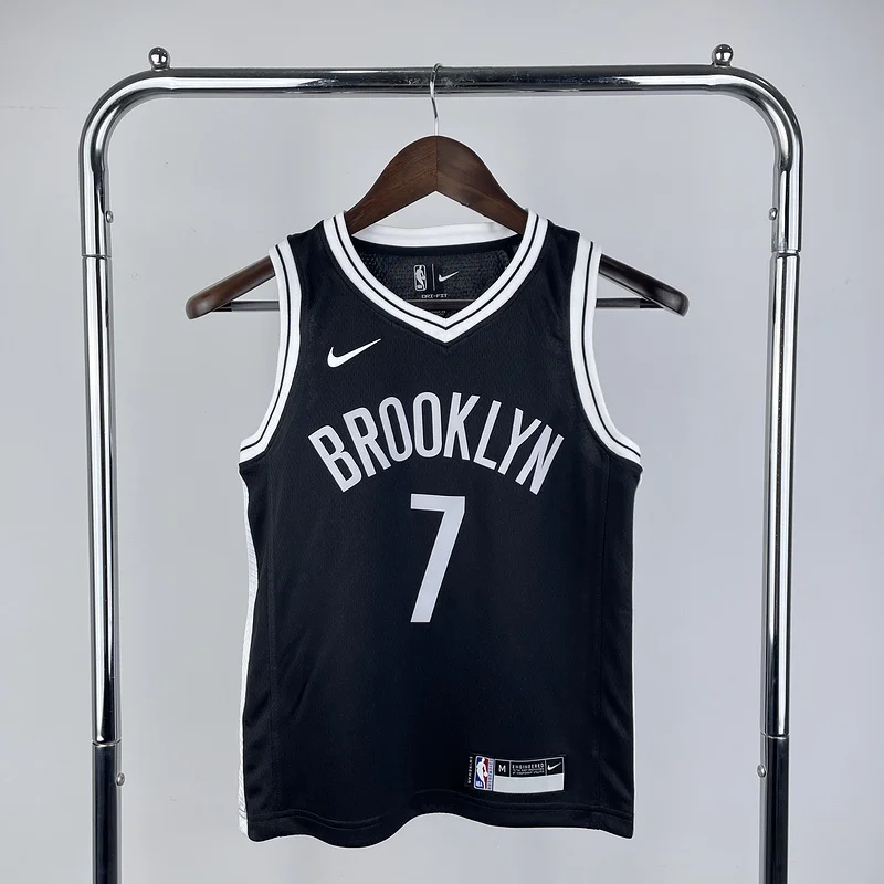 Youth kids Basketball Jersey Brooklyn Nets Black #7 IRVING