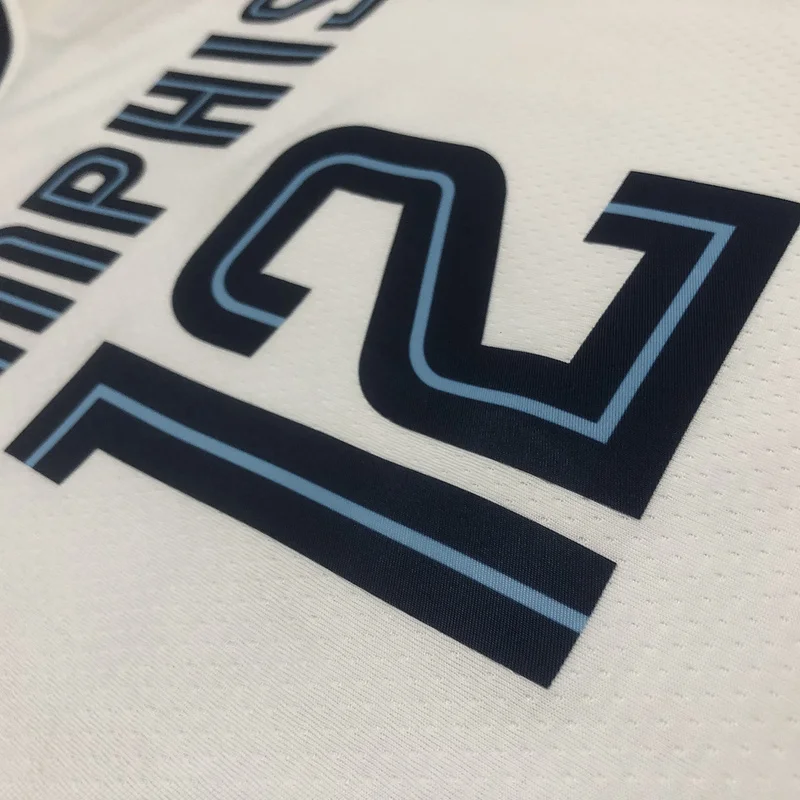 2023 Season NBA Memphis Grizzlies Basketball Jersey White #12 MORANT