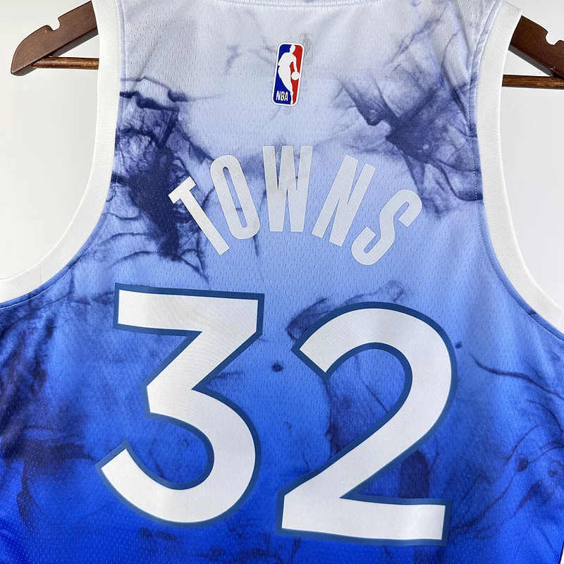 2024 Minnesota Timberwolves Basketball Jersey city version #32 TOWNS