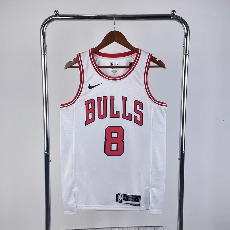 2023 Season NBA Chicago Bulls Basketball jersey white #8 LAVINE