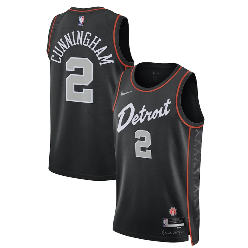 2024 Detroit Pistons Basketball Jersey city version #2 CUNNINGHAM