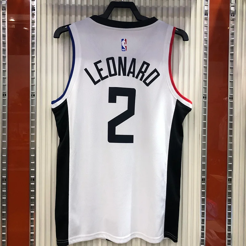 2020 Season NBA Los Angeles Clippers Basketball jersey  Latin  city version   White  #2  LEONARD