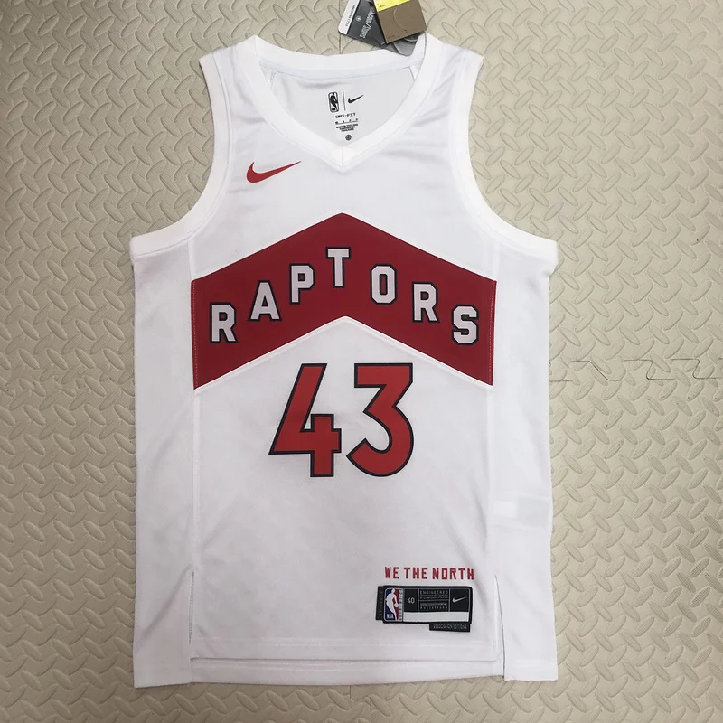 2023 NBA Toronto Raptors Basketball Jersey Home White #43 SIAKAM