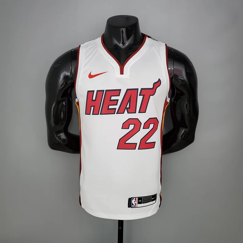 NBA Miami Heat basketball jersey V-neck White #22 BUTLER