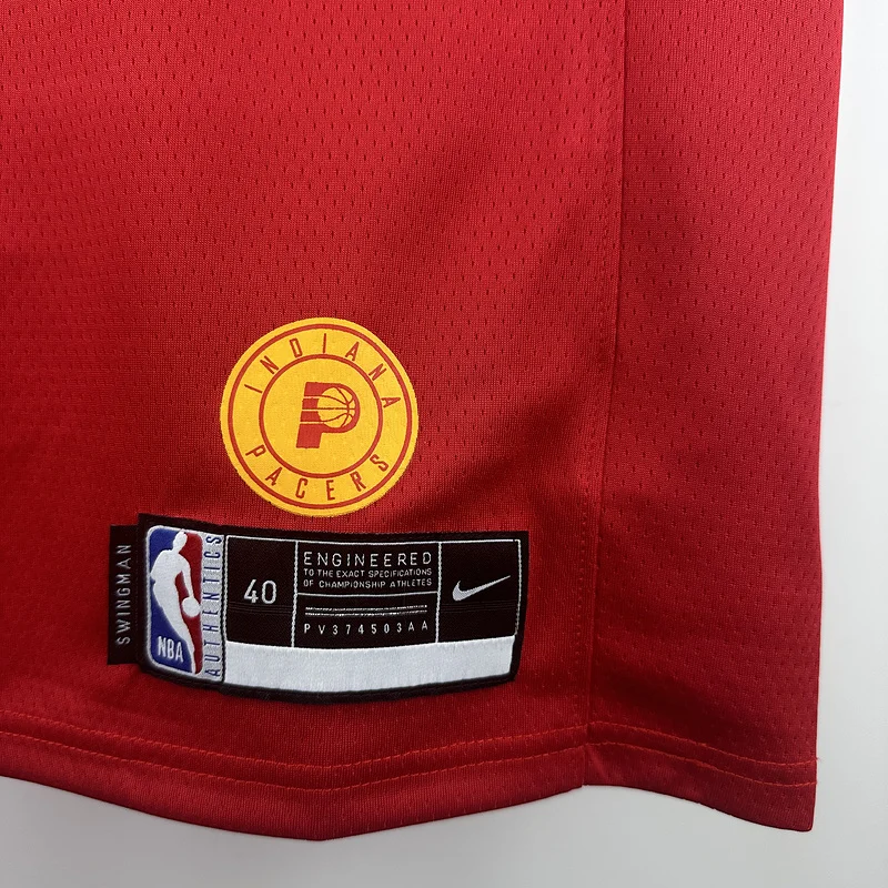 2019 Indiana Pacers Basketball Jersey Retro Red #0 HALIBURTON