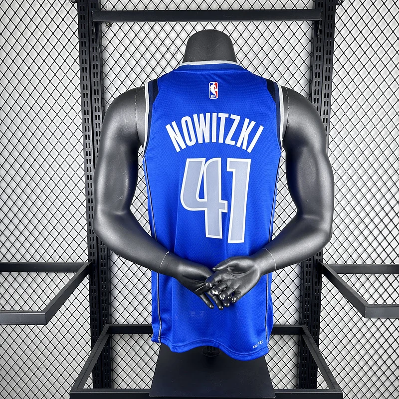 NBA Dallas Mavericks basketball jersey Blue Aawy #41 NOWITZKI