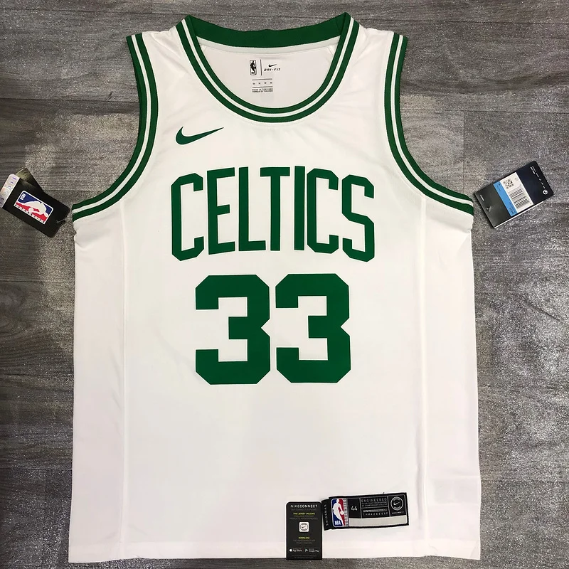 NBA Boston Celtics Basketball Jersey Retro Green White #33 BIRD