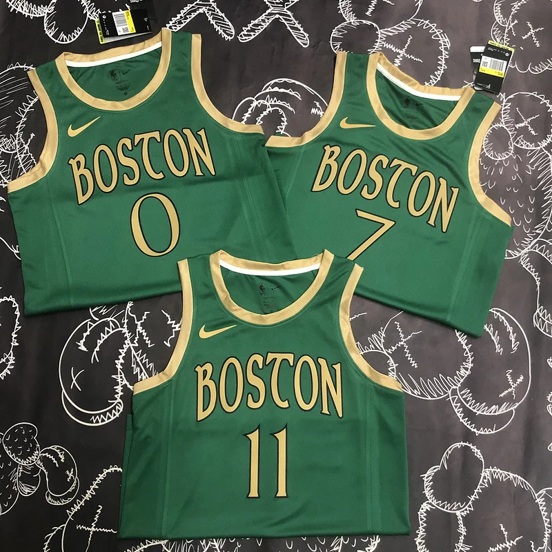 2020 Season NBA Boston Celtics Basketball Jersey city version Green #11 IRVING