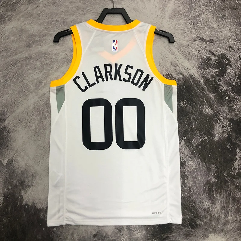 2023 Utah Jazz Basketball Jersey Home White #00 CLARKSON