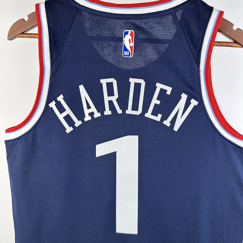 2025 Season  NBA Los Angeles Clippers Basketball jersey   Aawy   Blue  #1    HARDEN