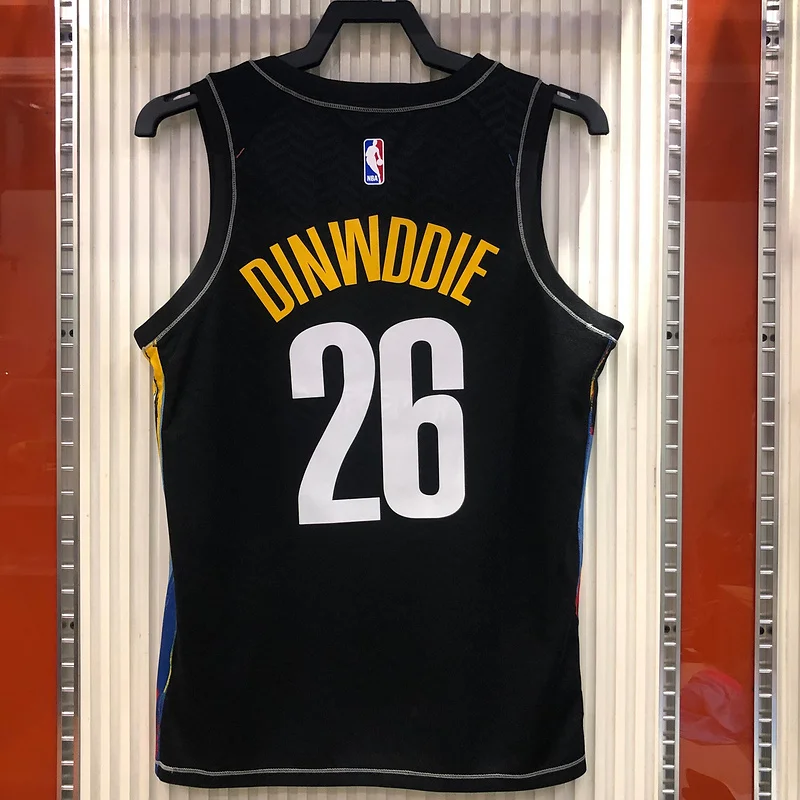 2021 Season Brooklyn Nets Basketball jersey city version Graffiti model #26 DINWIDDIE