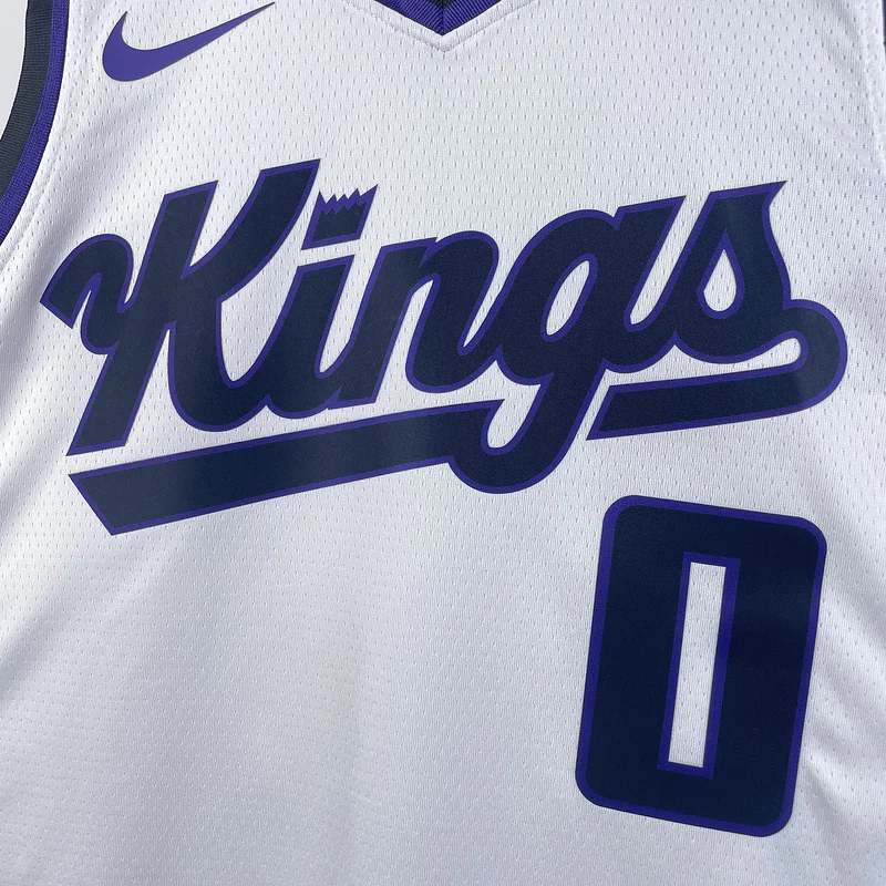 2024 Sacramento Kings Basketball Jersey Home White #0 MONK