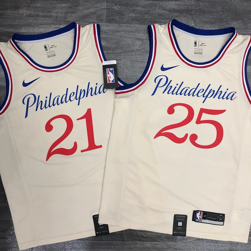 2020 Season NBA Philadelphia 76ers Basketball Jersey city version limited #25 SIMMONS