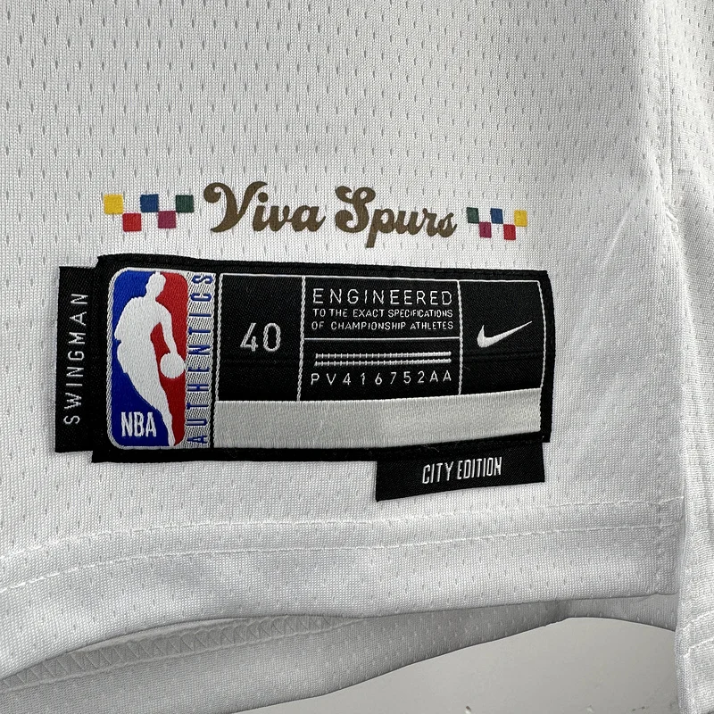 2024 San Antonio Spurs Basketball Jersey city version #1 WEMBANYAMA