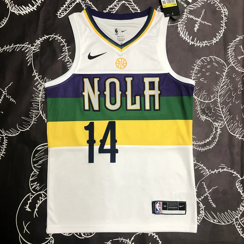 2018 New Orleans Pelicans Basketball jersey  city version  #14  INGRAM