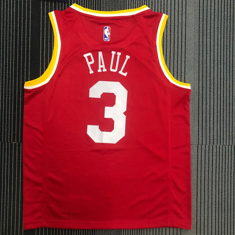 Houston Rockets Basketball Jersey Retro 红 #3 PAUL