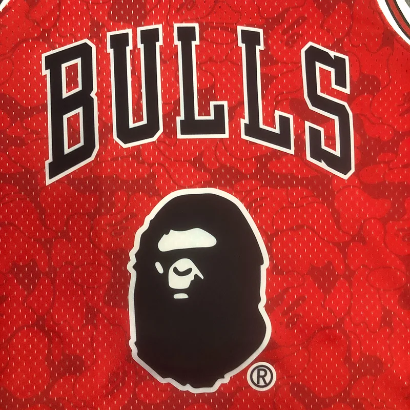 BAPE×M&N co-branded NBA Chicago Bulls Basketball jersey