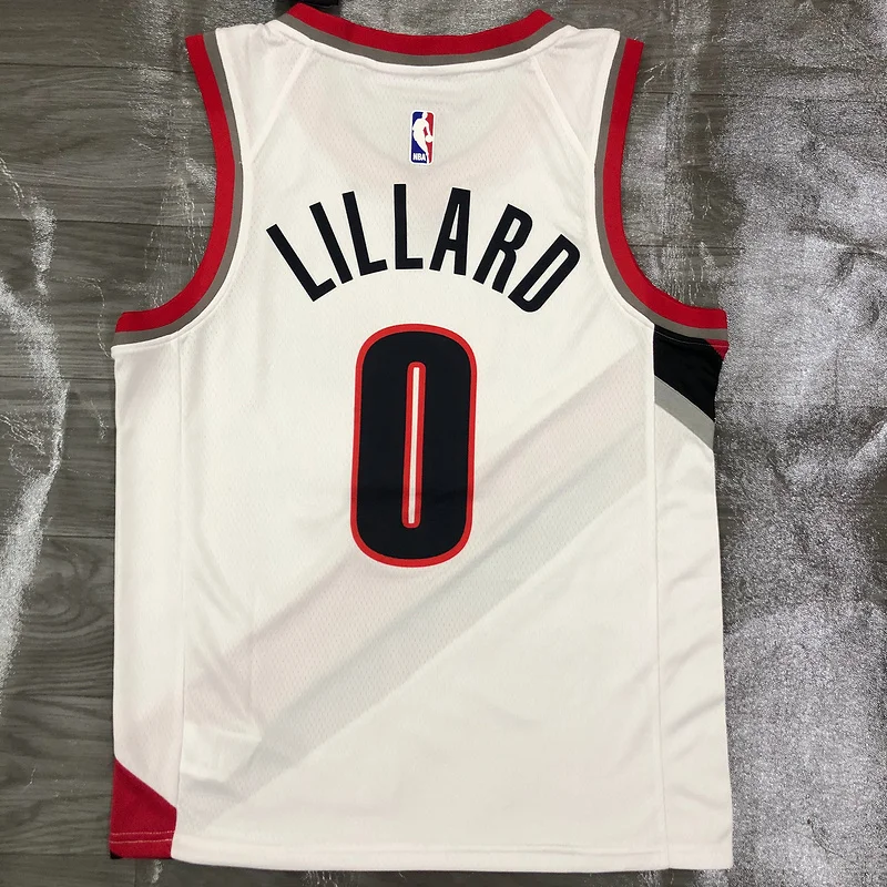 2021 Portland Trail Blazers Basketball Jersey Home White #0 LILIARD