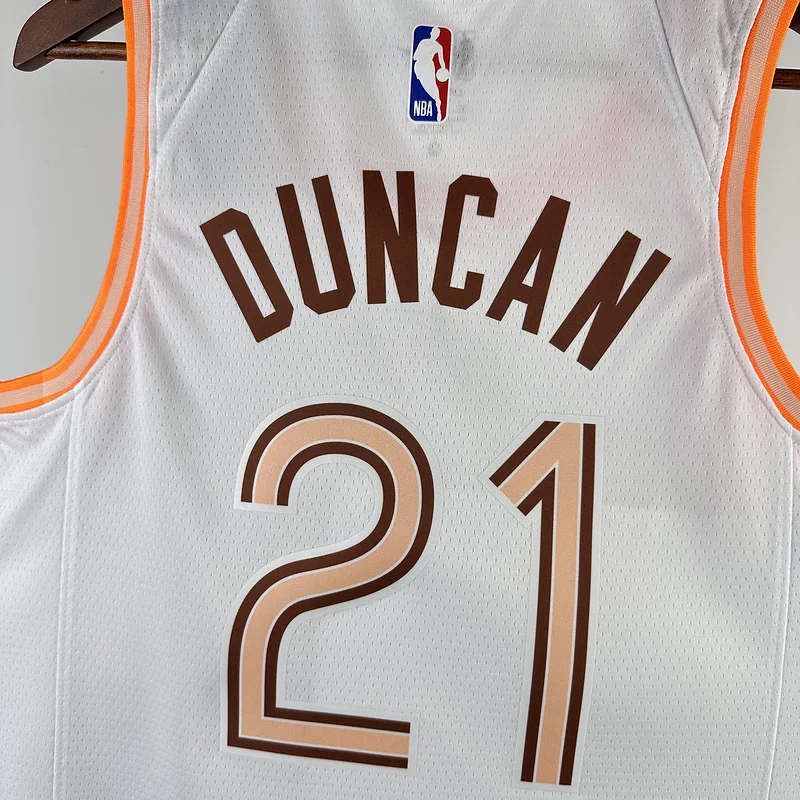 2024 San Antonio Spurs Basketball Jersey city version #21 DUNCAN