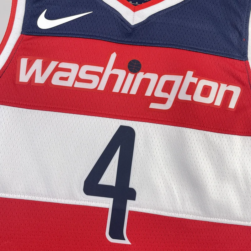 2023  Washington Wizards Basketball Jersey   Aawy   Red  #4    WESTBROOK