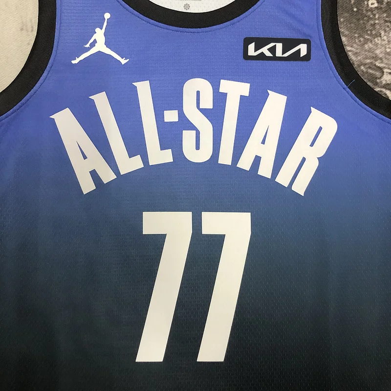 2023 Season NBA Dallas Mavericks basketball jersey All-Star Blue #77 DONCIC