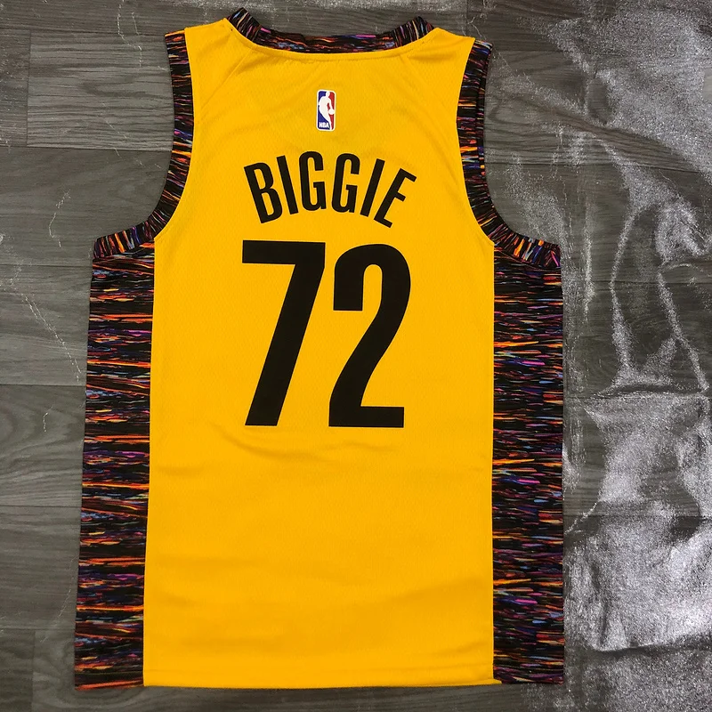 Brooklyn Nets Basketball jersey Commemorative Edition Yellow Camouflage #72 BIGGIE