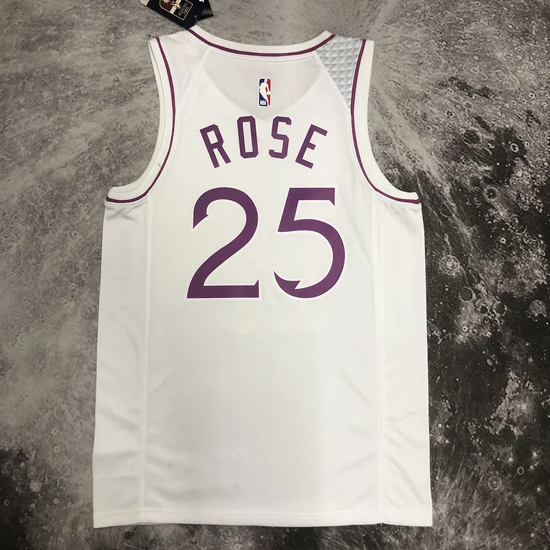 Minnesota Timberwolves Basketball Jersey white pink #25 ROSE